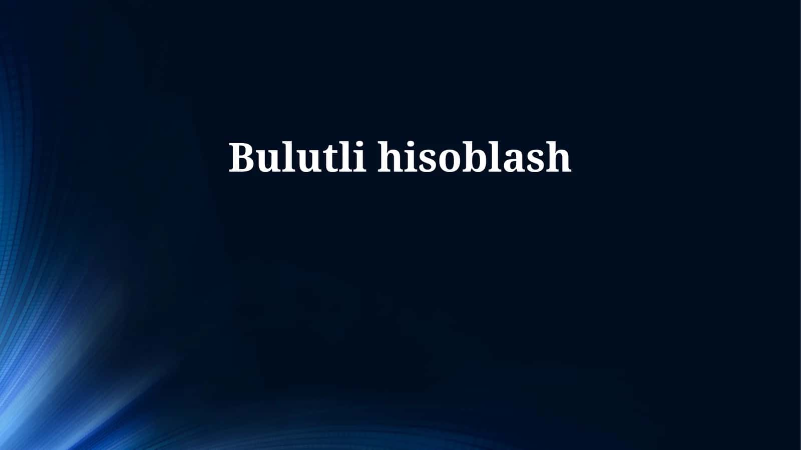 Bulutli Hisoblash