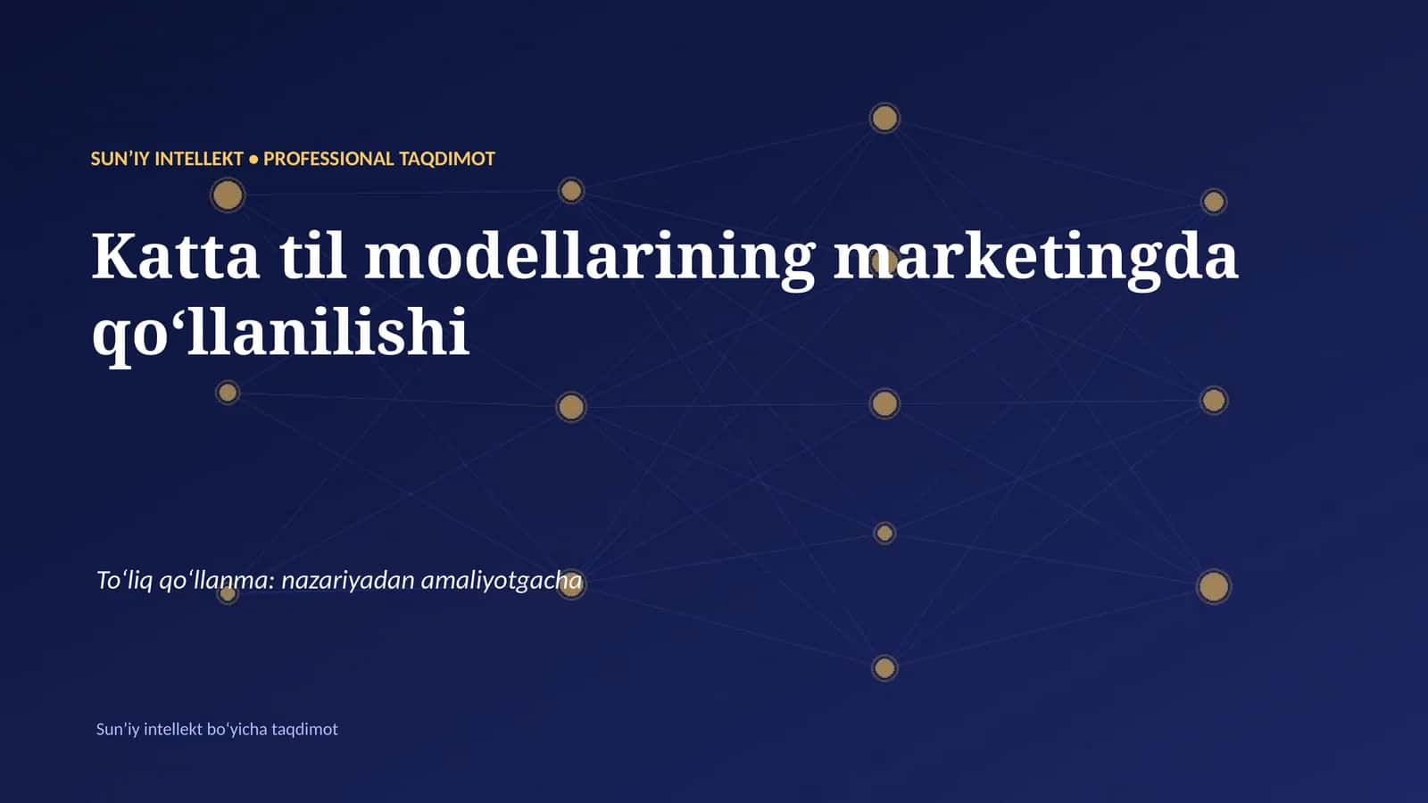 Katta til modellarining marketingda qoʻllanilishi