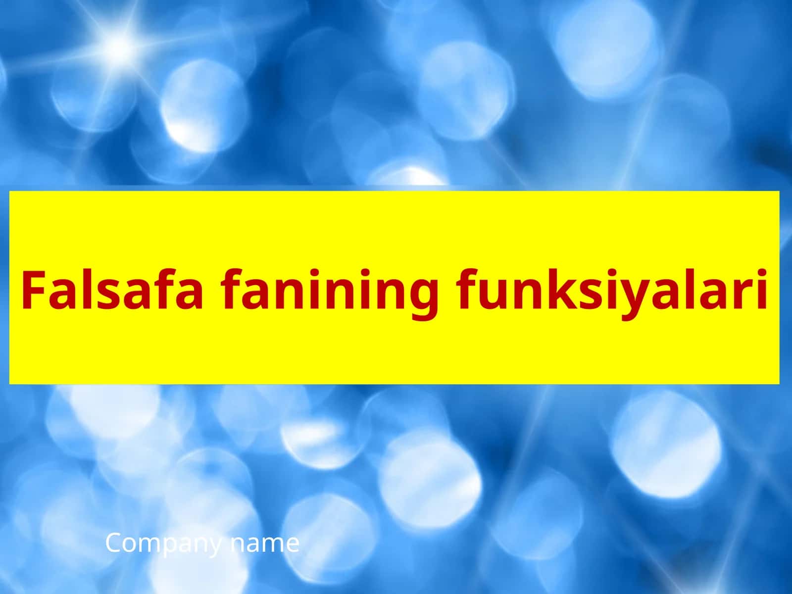 Falsafafanining funksiyalari