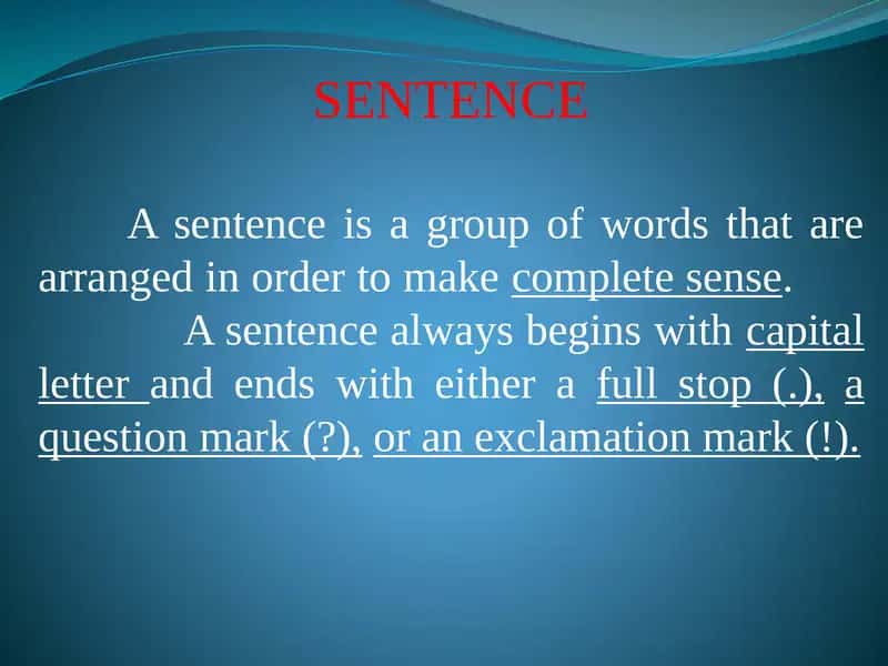 Four types of sentences
