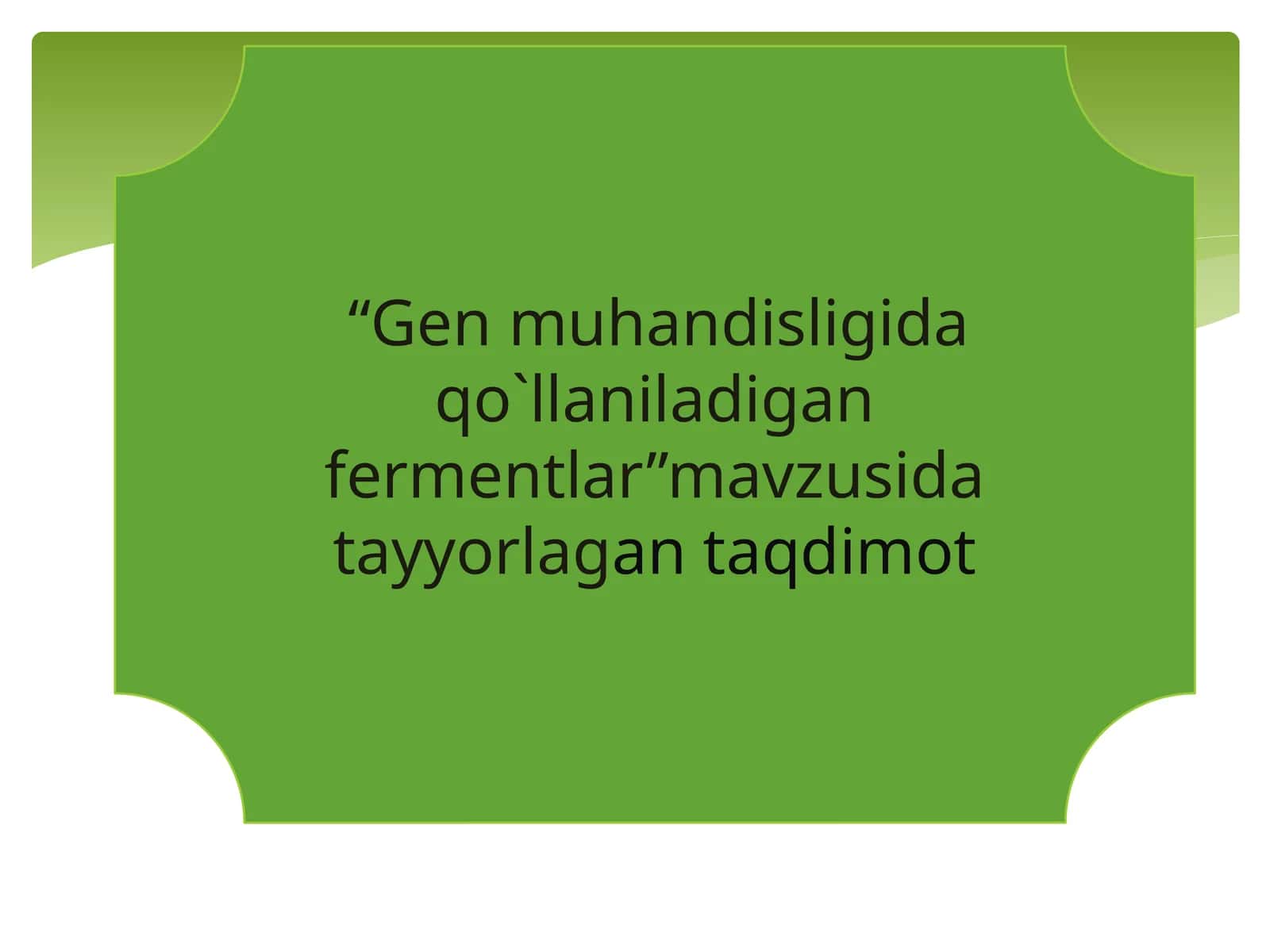 Genmuhandisligida qo'llaniladigan fermentlar