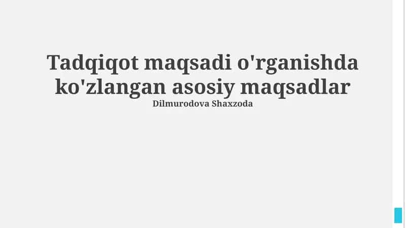 Tadqiqot Maqsadlari: Ta'rif va Ahamiyat