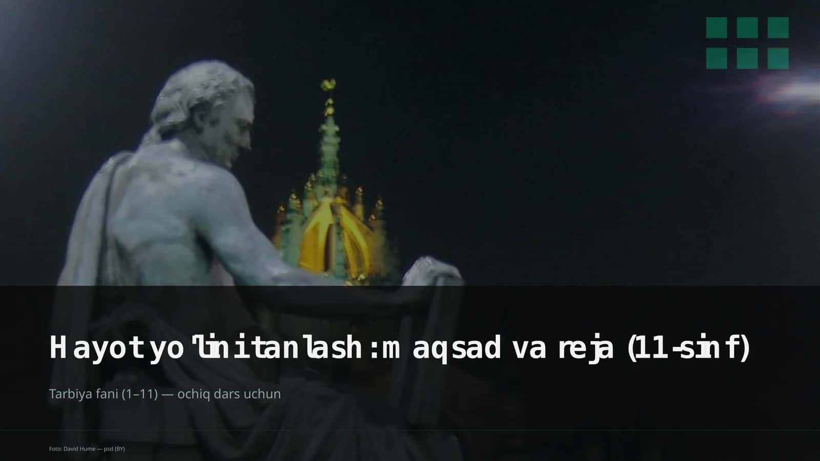 Hayot yo'lini tanlash: maqsad va reja (11-sinf)