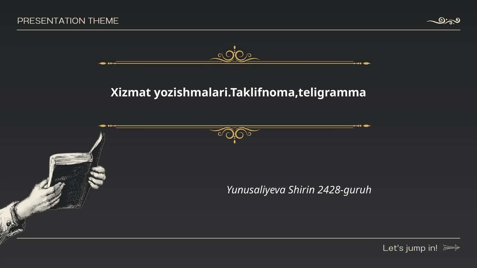 Taklifnoma tuzish qoidalari