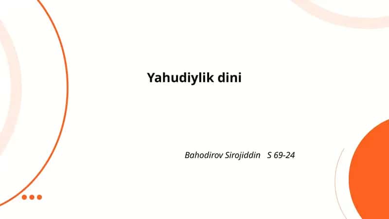 Yahudiylik dini