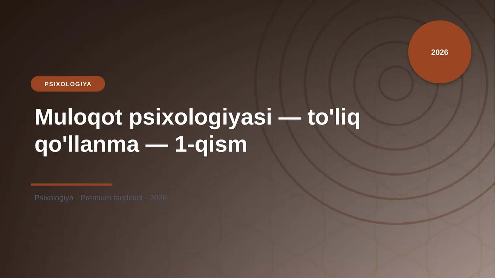 Muloqot psixologiyasi — to'liq qo'llanma — 1-qism