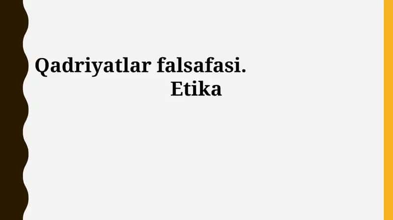 Qadriyatlar falsafasi