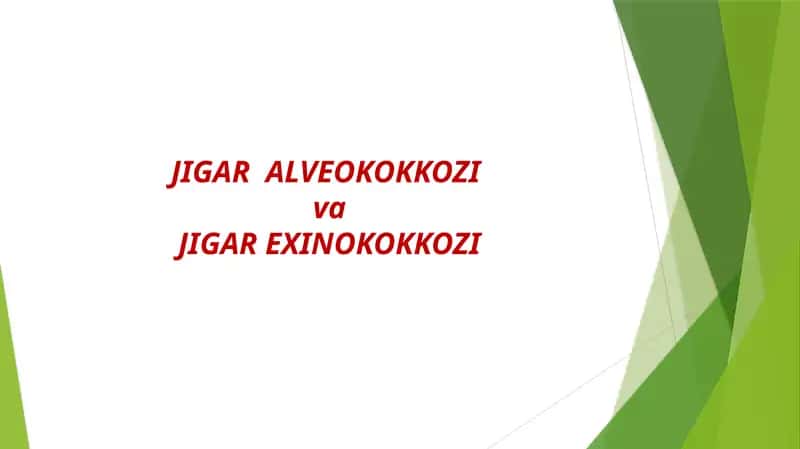 JIGAR ALVEOKOKKOZI va JIGAR EXINOKOKKOZI