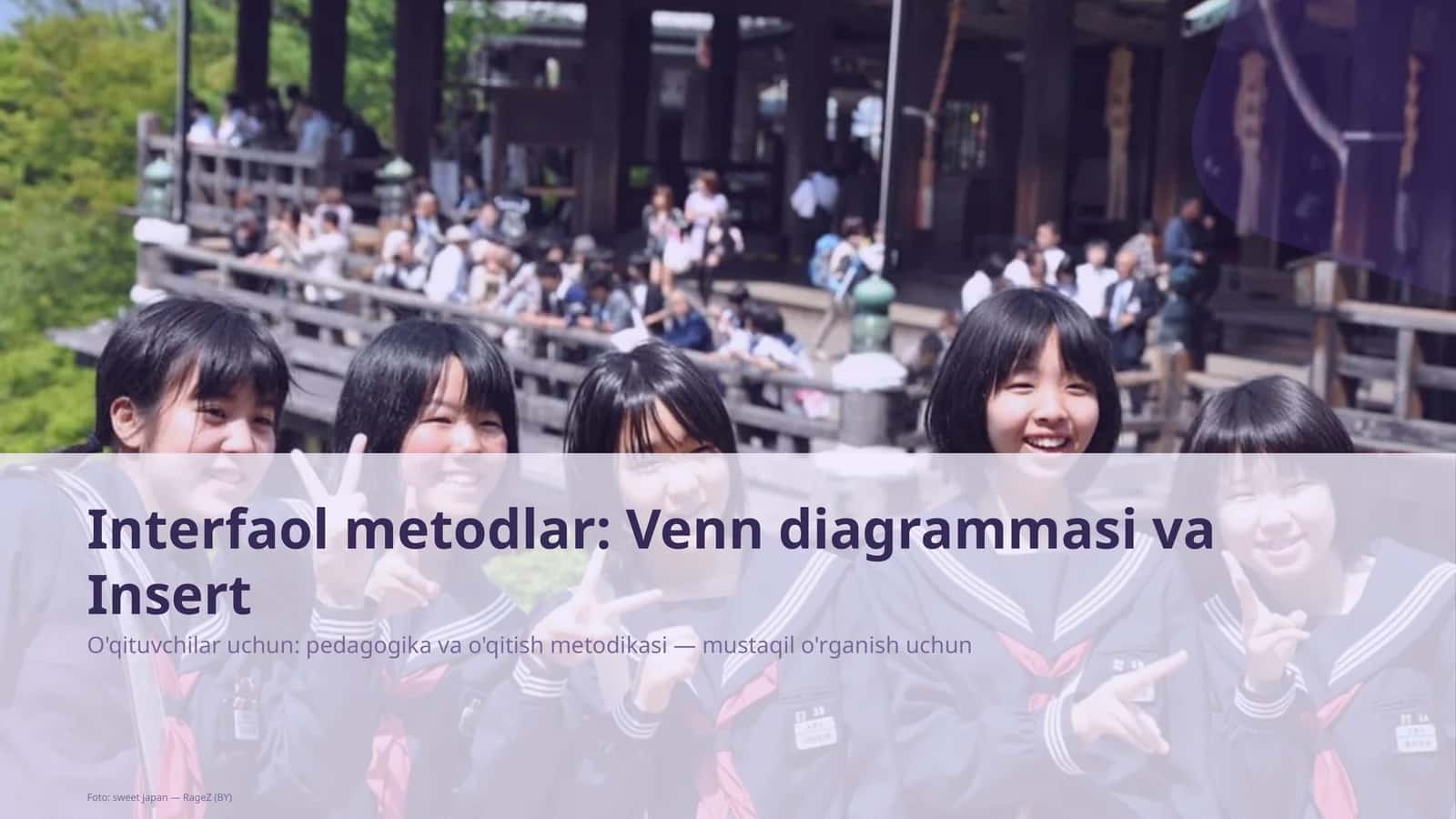 Interfaol metodlar: Venn diagrammasi va Insert