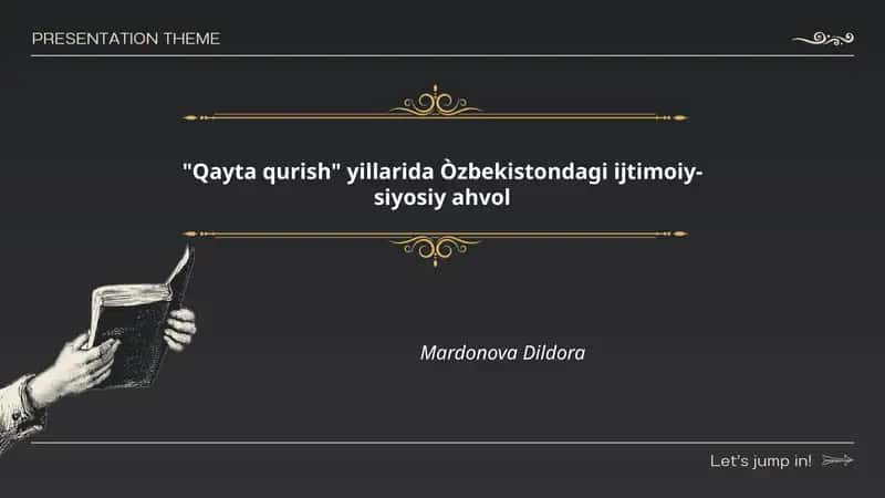 "Qayta qurish" yillarida Òzbekistondagi ijtimoiy-siyosiy ahvol
