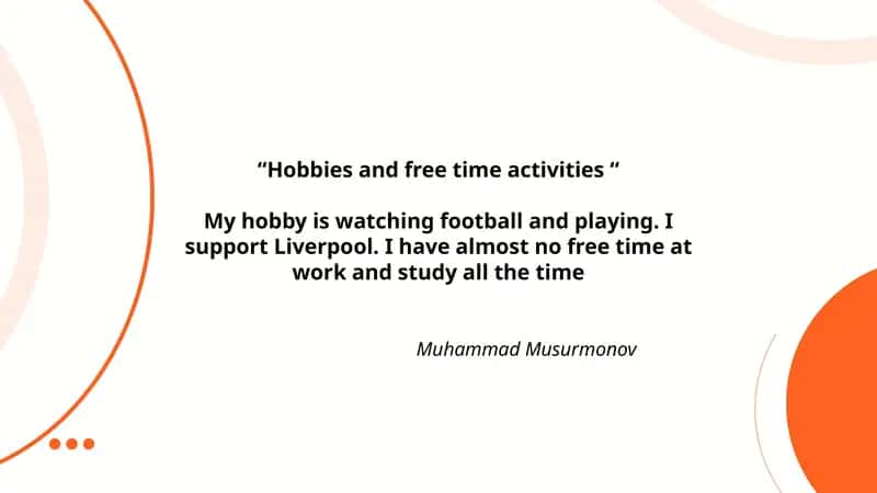 Hobbies and Free Time Activities