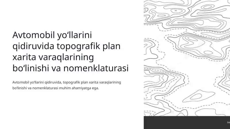 Topografik plan xaritalarining tuzilishi va miqyosi
