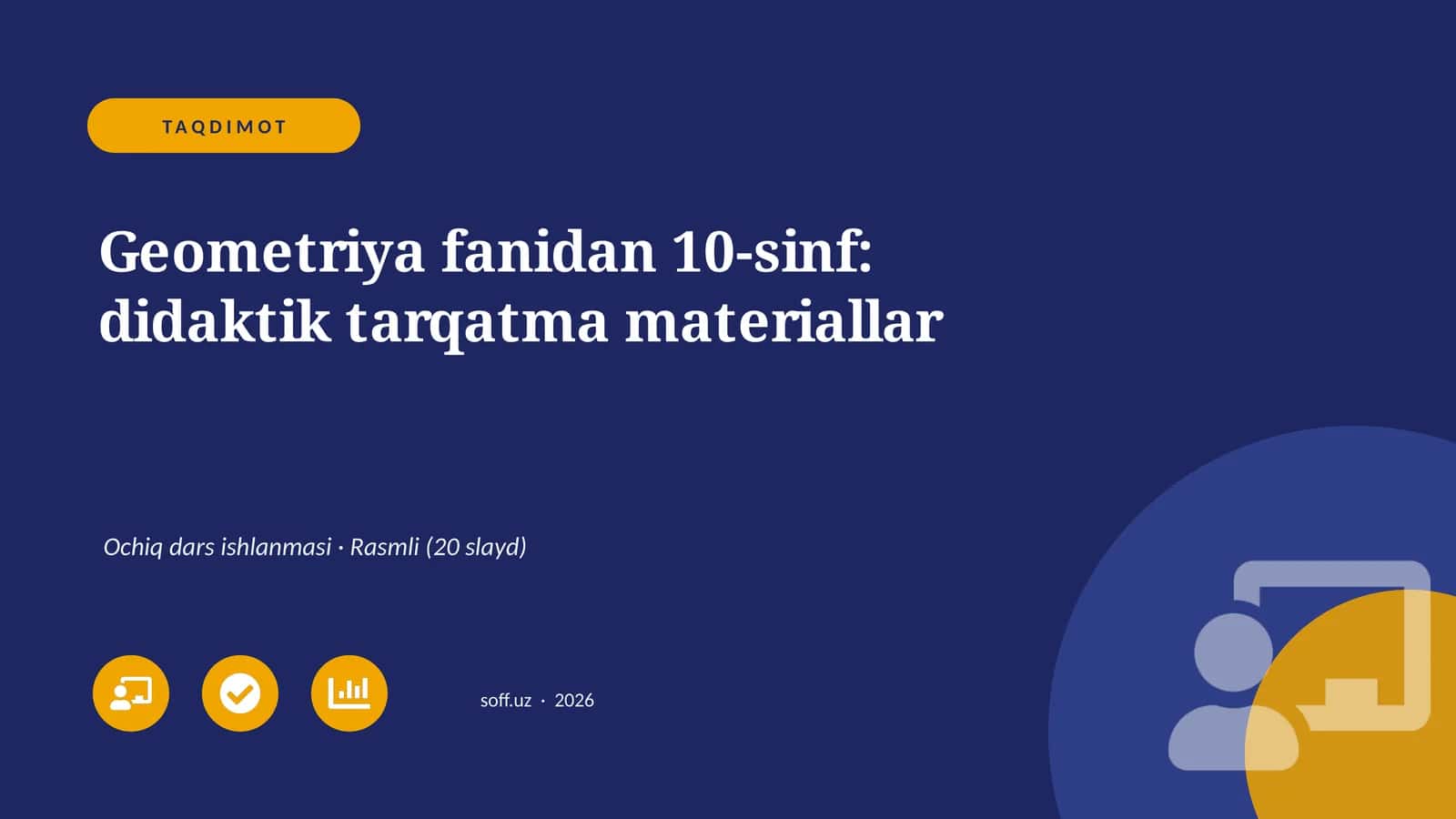 Geometriya fanidan 10-sinf: didaktik tarqatma materiallar