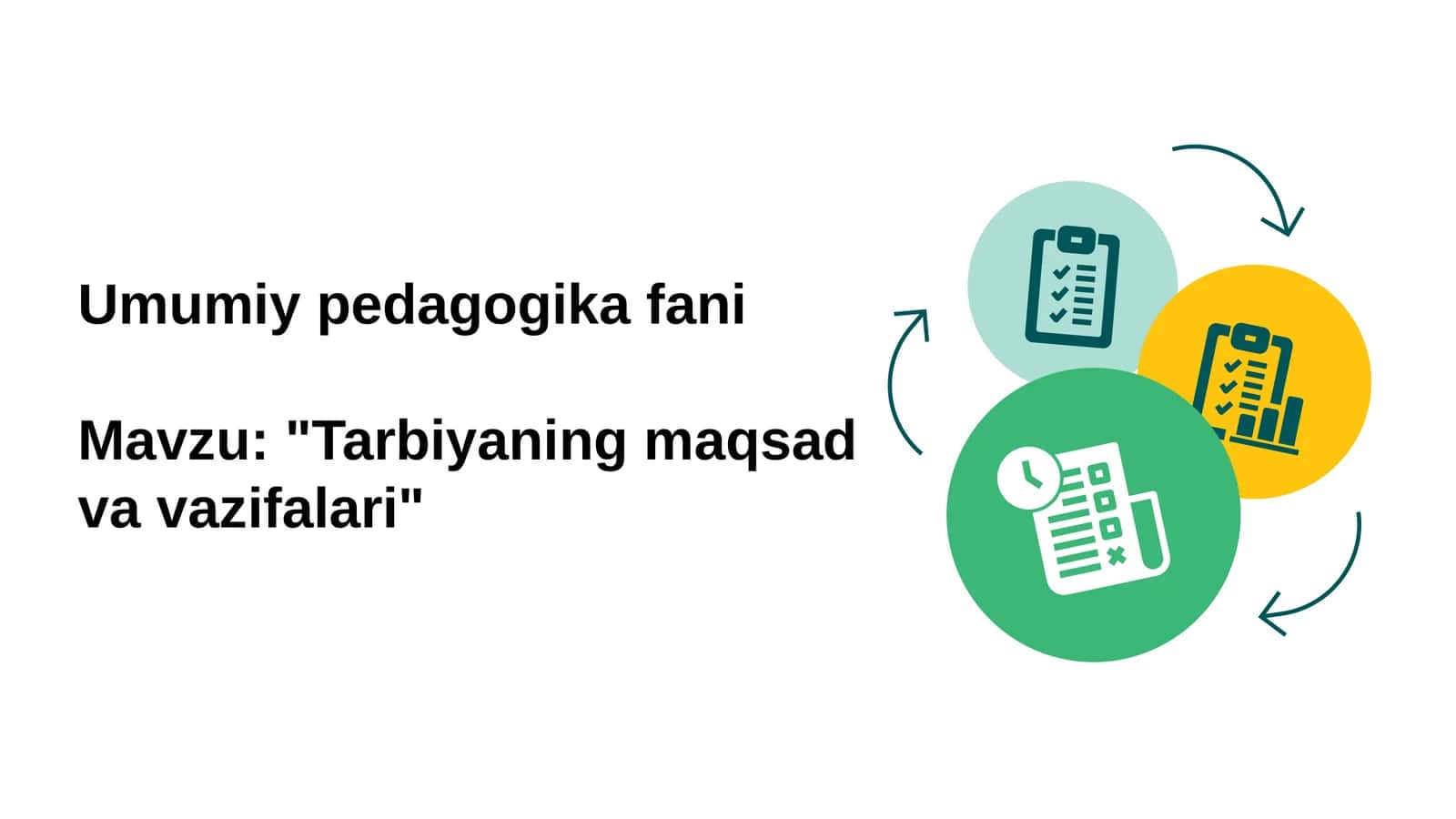 Tarbiyaning maqsad va vazifalari