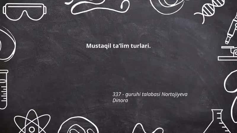 Mustaqil ta'limning ahamiyati