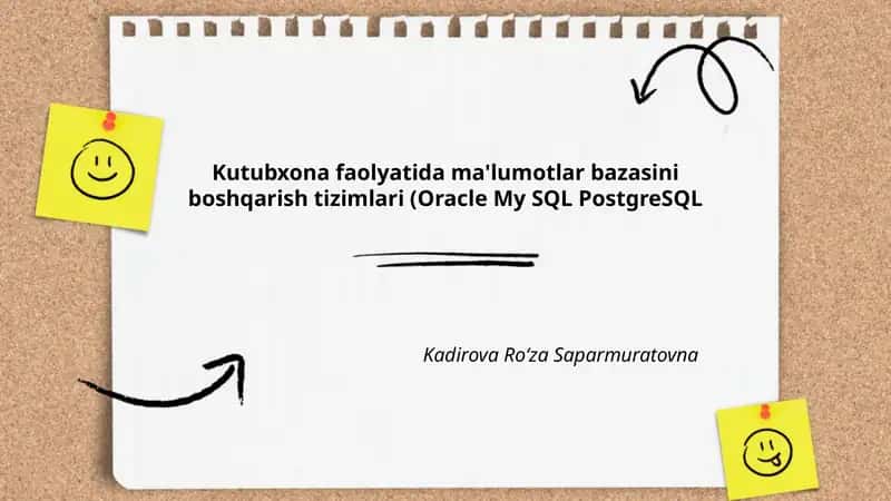 Ma'lumotlar bazasini boshqarish tizimlari