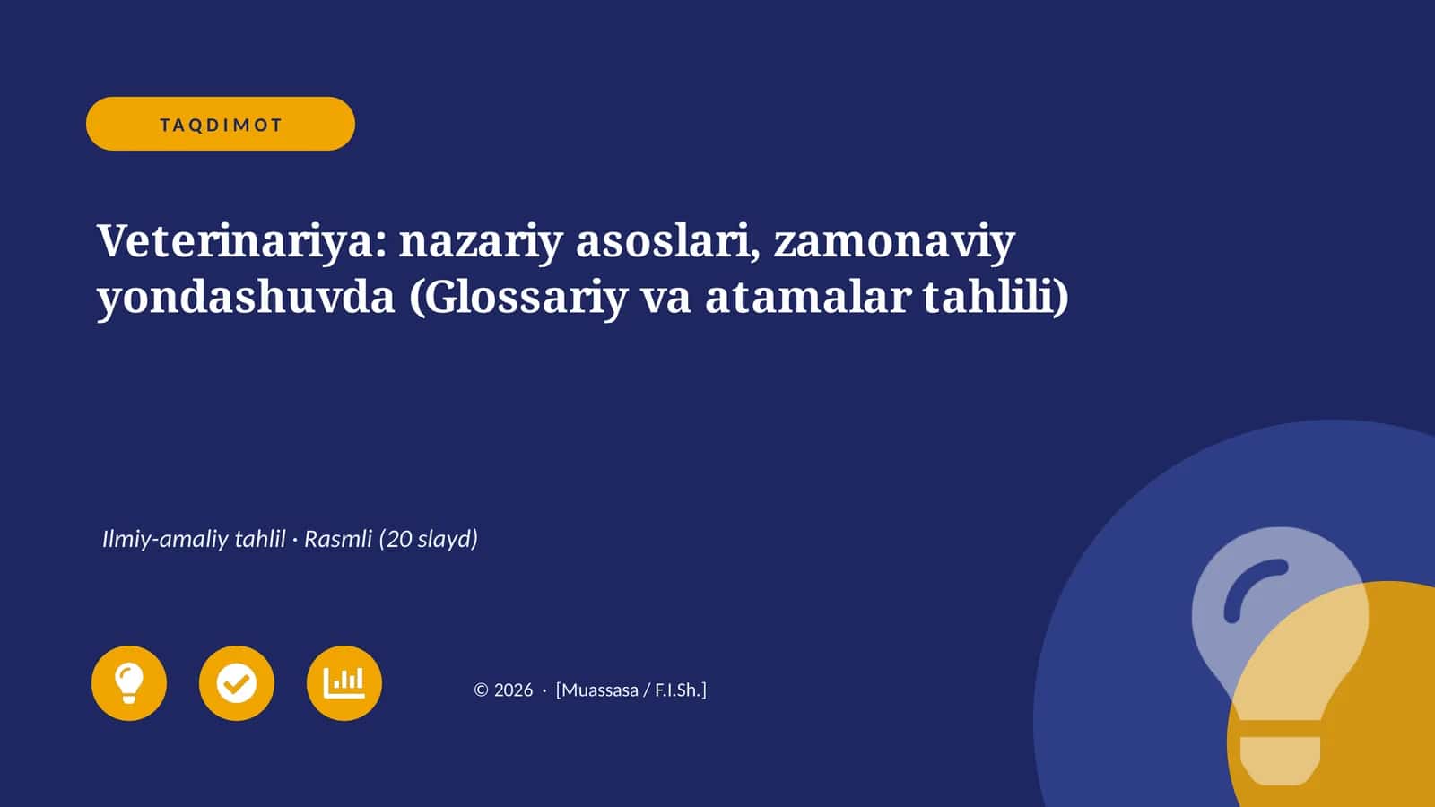 Veterinariya: nazariy asoslari, zamonaviy yondashuvda (Glossariy va atamalar tahlili)