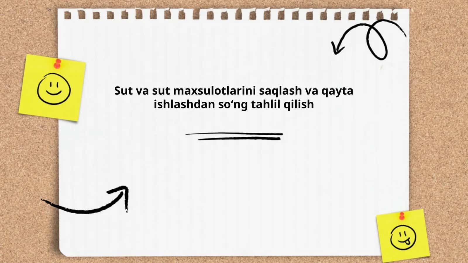 Sut va sut maxsulotlarini saqlash va qayta ishlashdan so'ng tahlil qilish