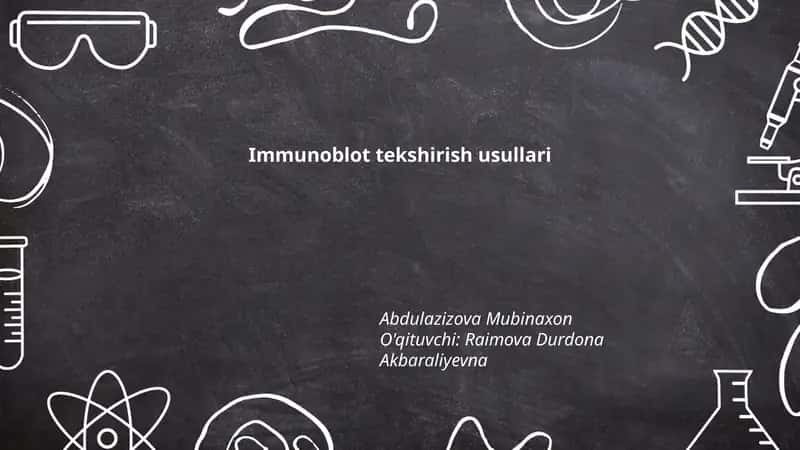 Immunoblot tekshirish usullari