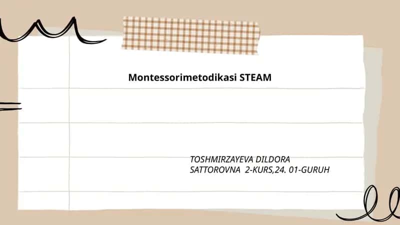 Montessorimetodikasi STEAM