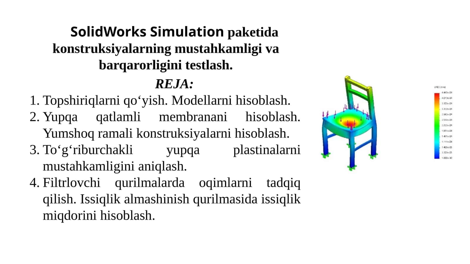 SolidWorks Dizaynning Mustahkamligi
