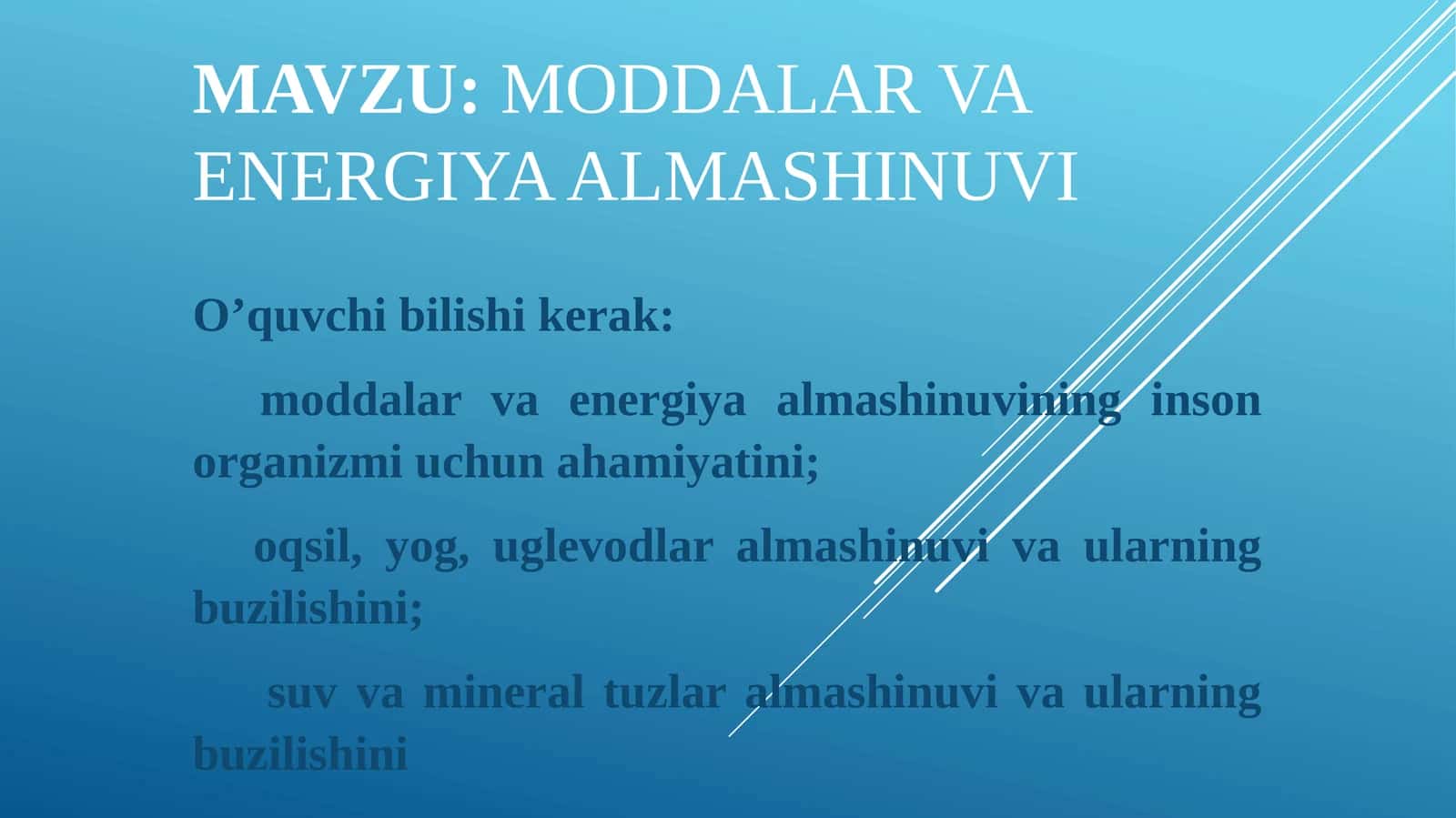 Moddalar va energiya almashtirish