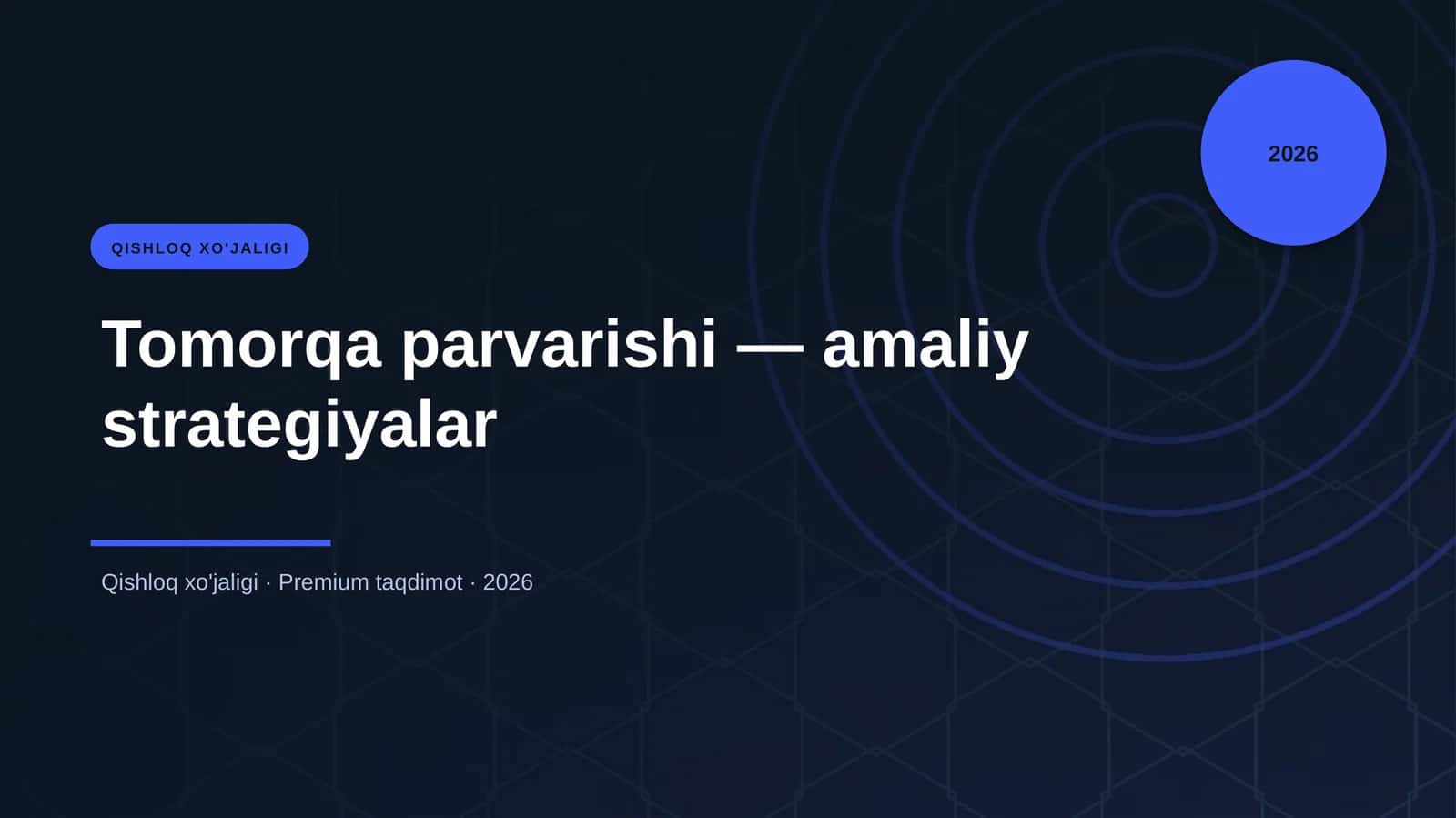 Tomorqa parvarishi — amaliy strategiyalar