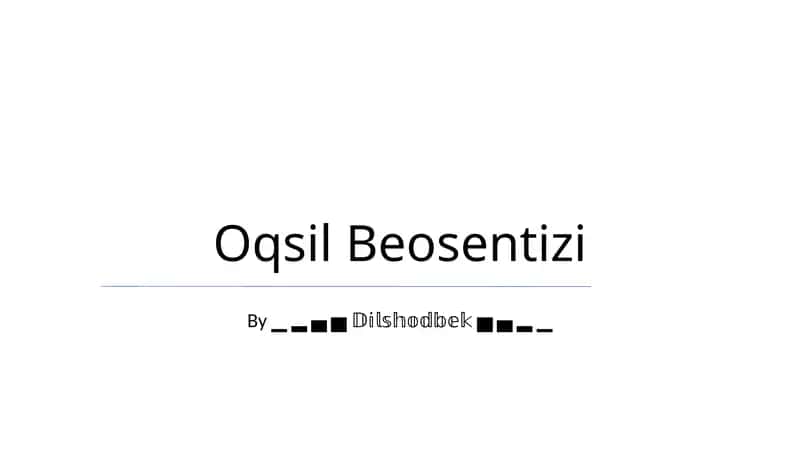 Oqsil Beosentizi