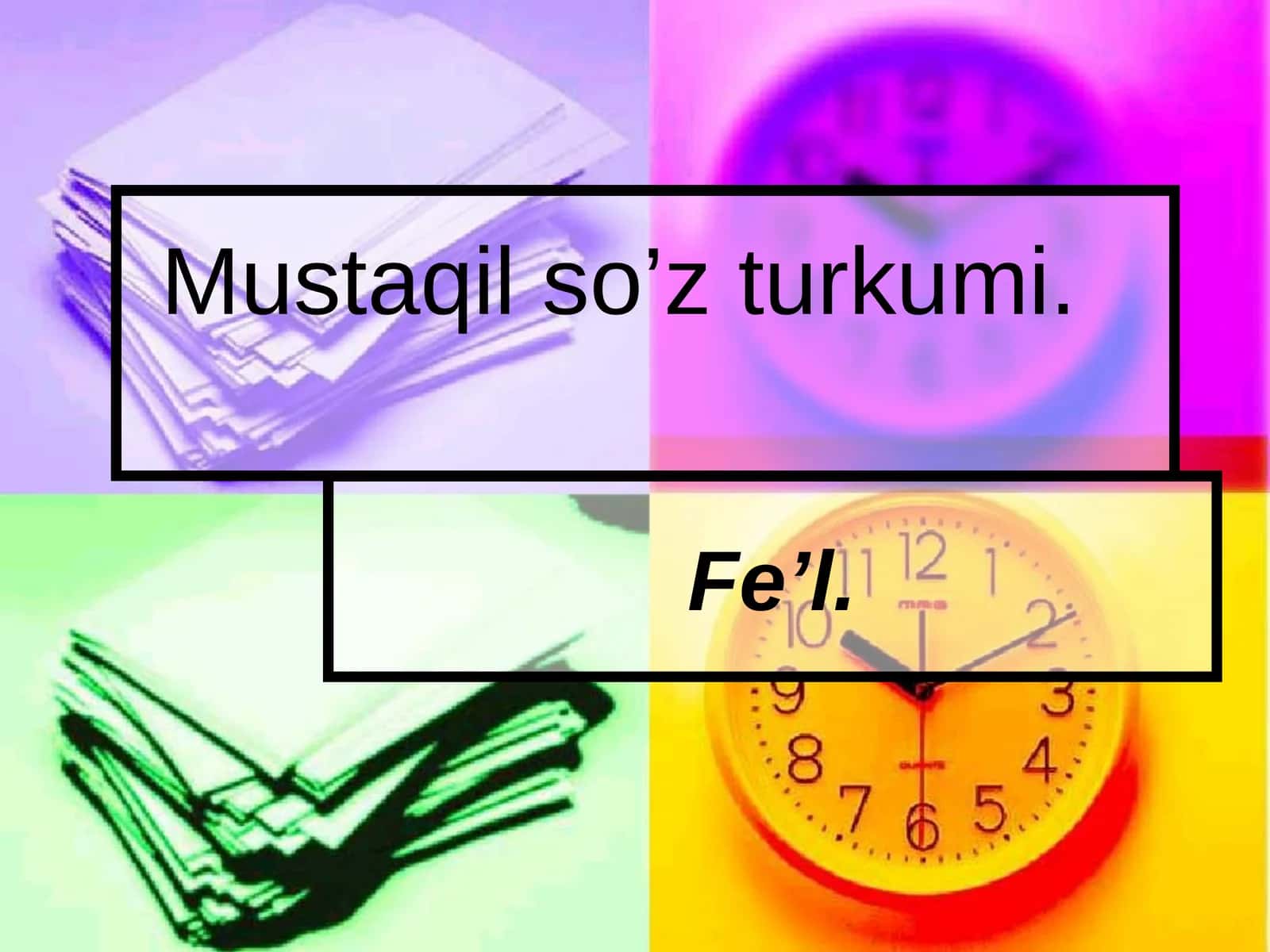 Mustaqil so’z turkumi