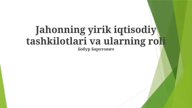 Xalqaro Moliya Tashkilotlari
