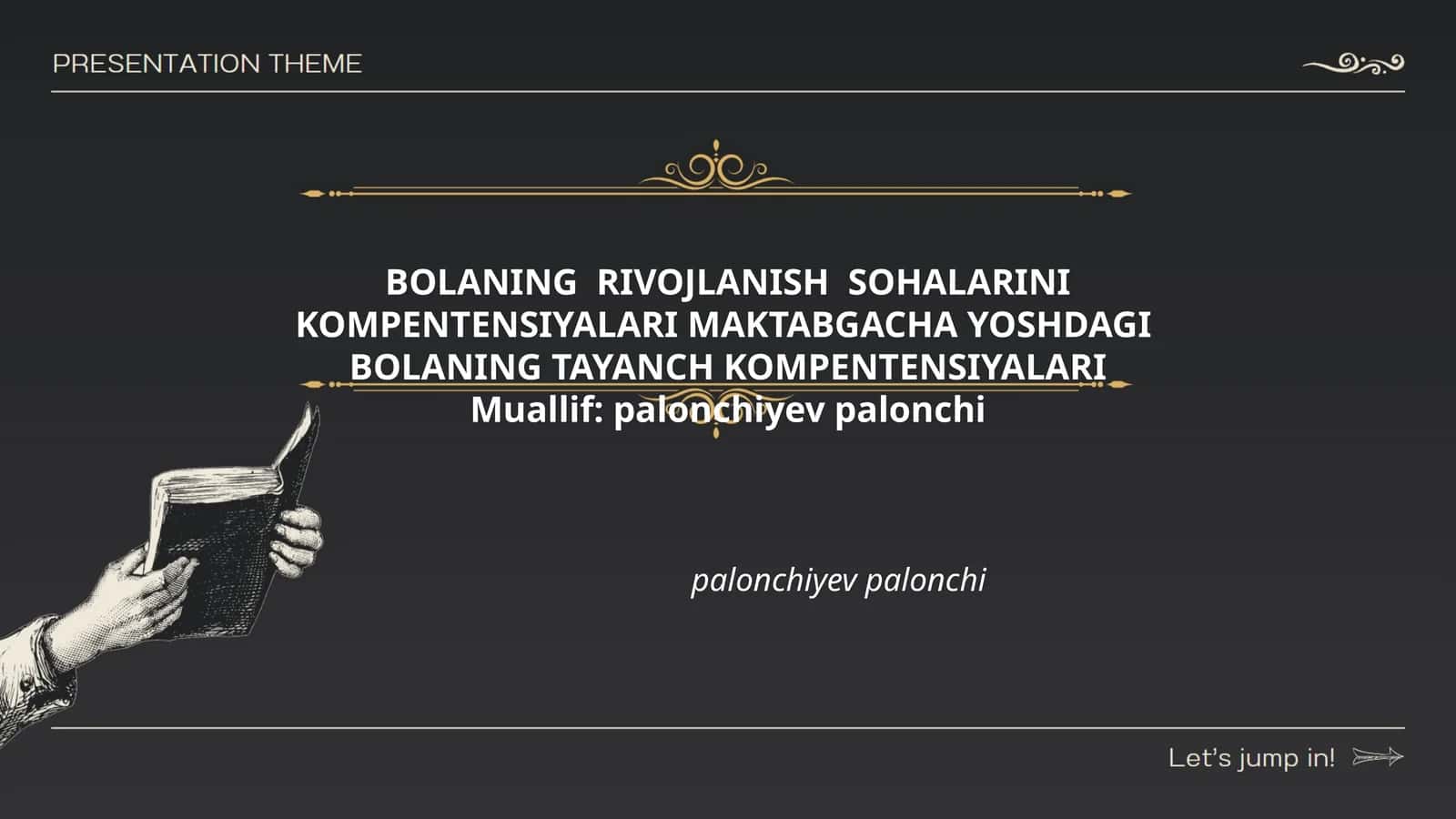 BOLANING RIVOJLANISH SOHALARINI KOMPENTENSIYALARI