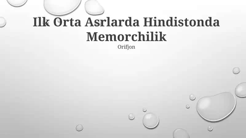Ilk Orta Asrlarda Hindistonda Memorchilik