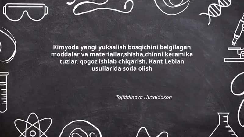 Kimyoda yangi yuksalish bosqichi
