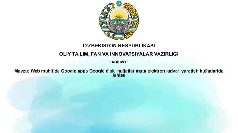 Google Ilovalari va Google Drive