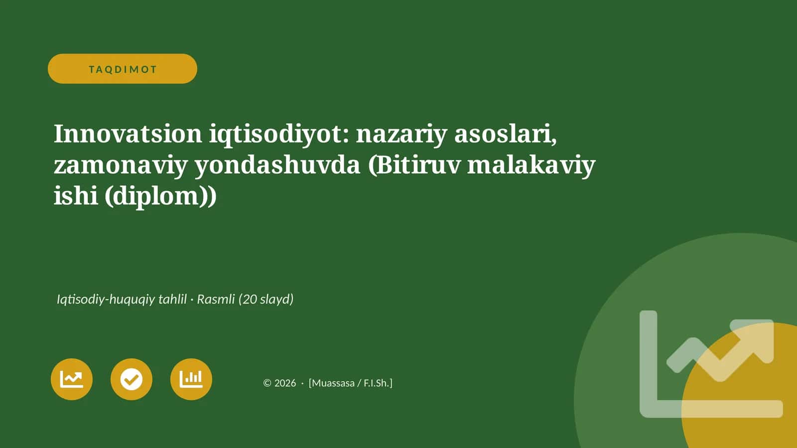 Innovatsion iqtisodiyot: nazariy asoslari, zamonaviy yondashuvda (Bitiruv malakaviy ishi (diplom))