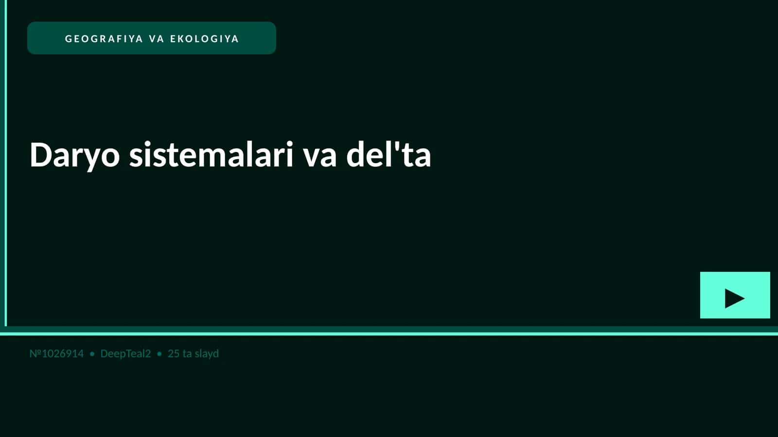 Daryo sistemalari va del'ta