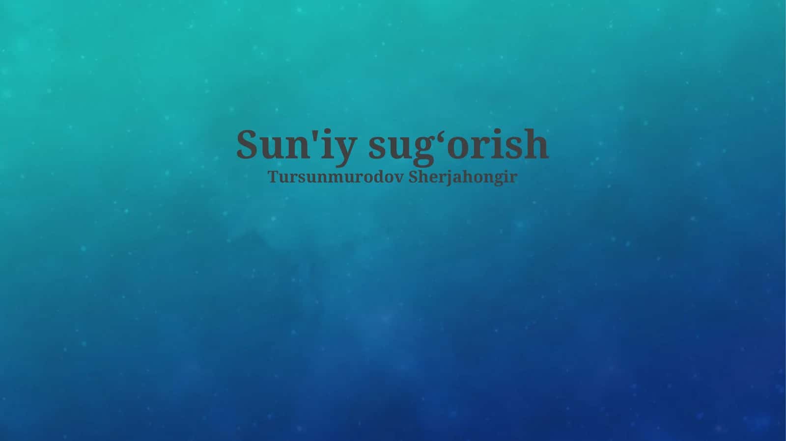 Sun'iy sugʻorish