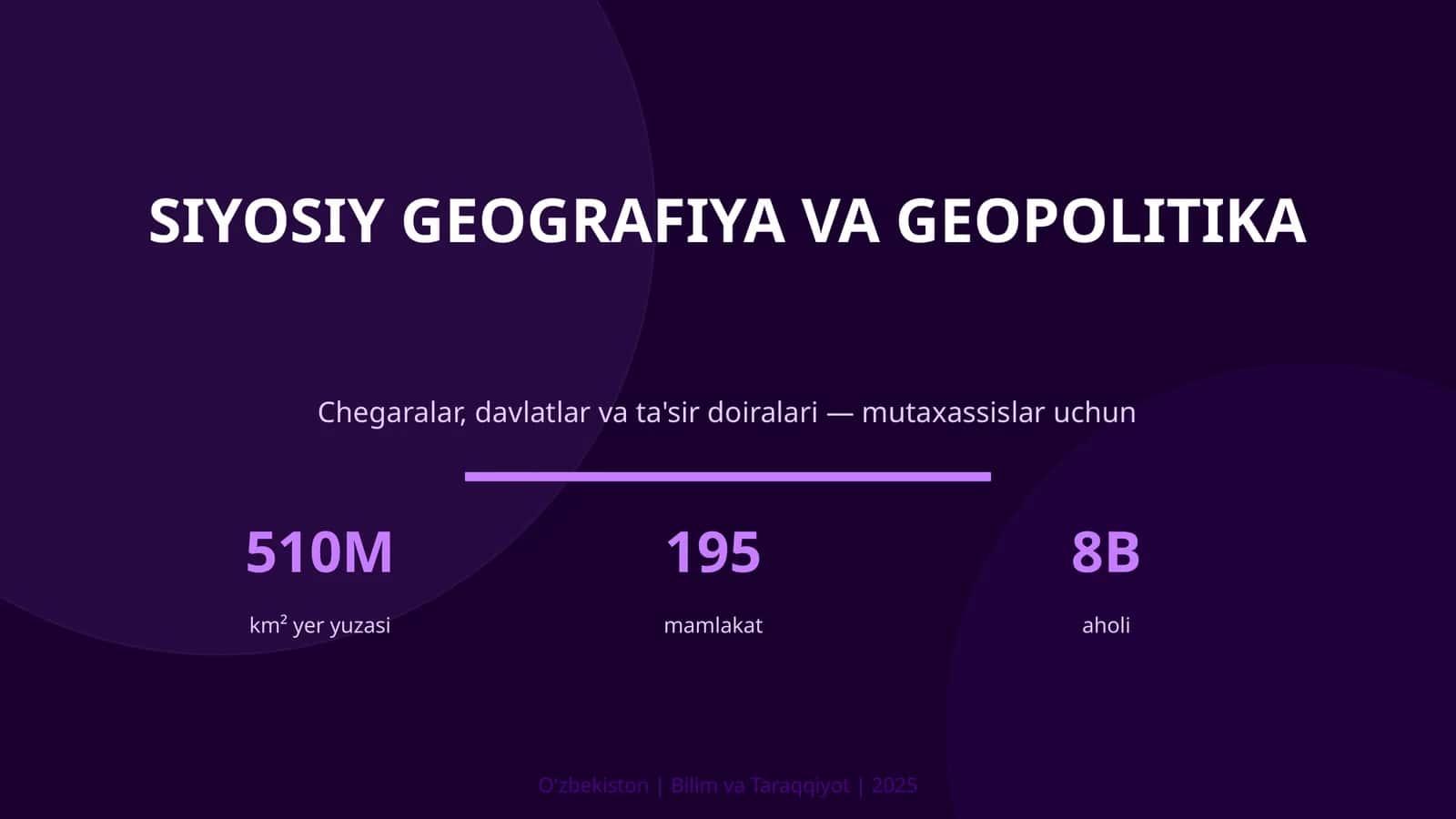 Siyosiy geografiya va geopolitika