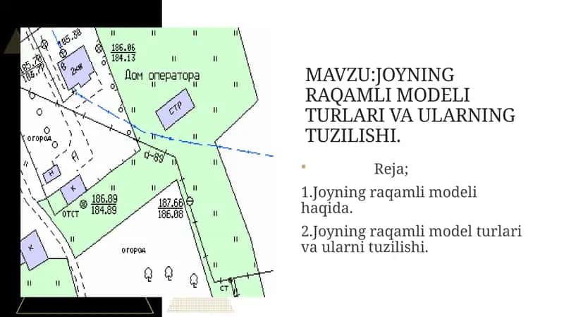 JOYNING RAQAMLI MODELI TURLARI VA ULARNING TUZILISHI.