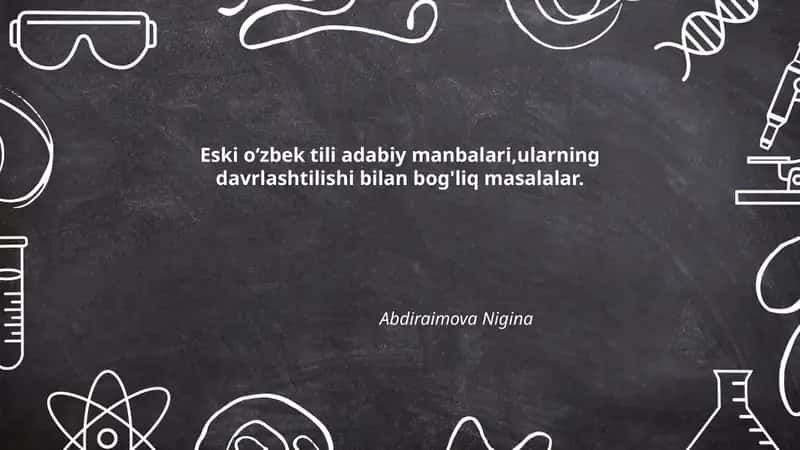 Eski oʻzbek tili adabiy manbalari