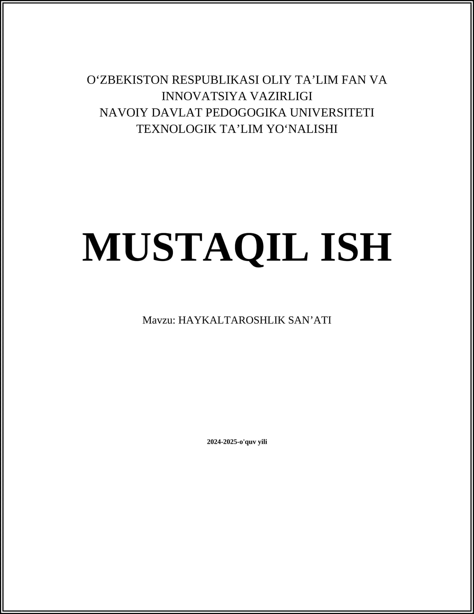 HAYKALTAROSHLIK SANʼATI