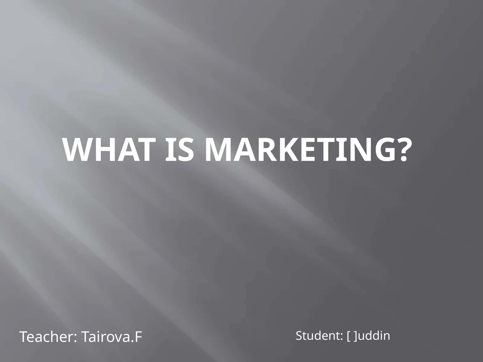 Marketing