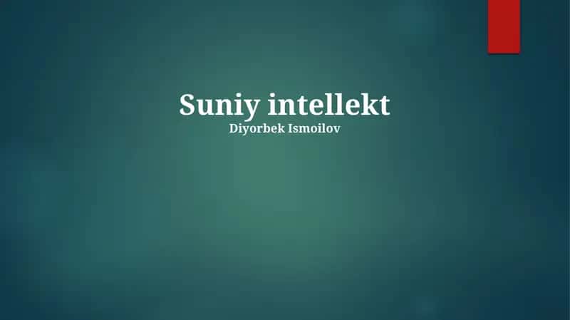 Sun'iy intellekt