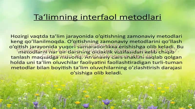 Ta‘limning interfaol metodlari