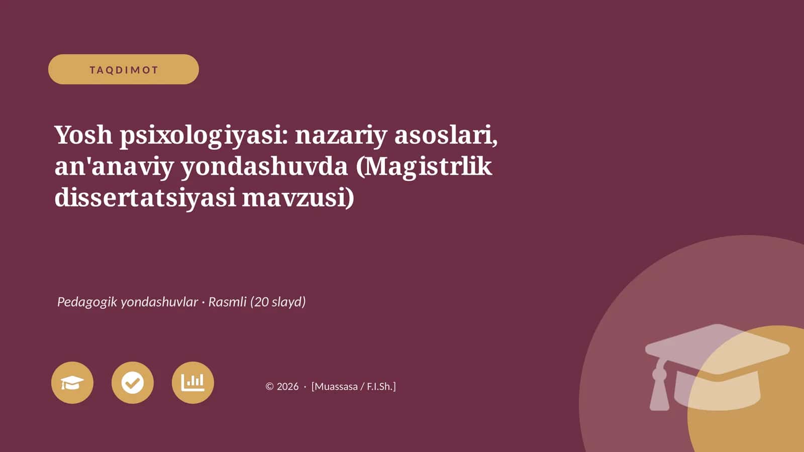 Yosh psixologiyasi: nazariy asoslari, an'anaviy yondashuvda