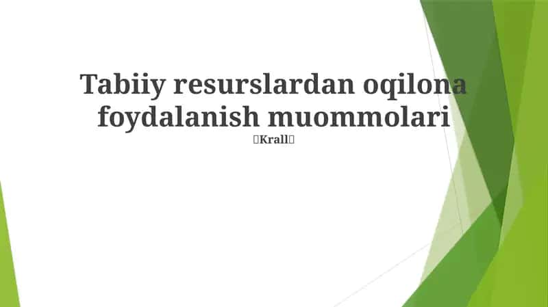 Barqaror Qishloq Xo'jaligi Amaliyoti