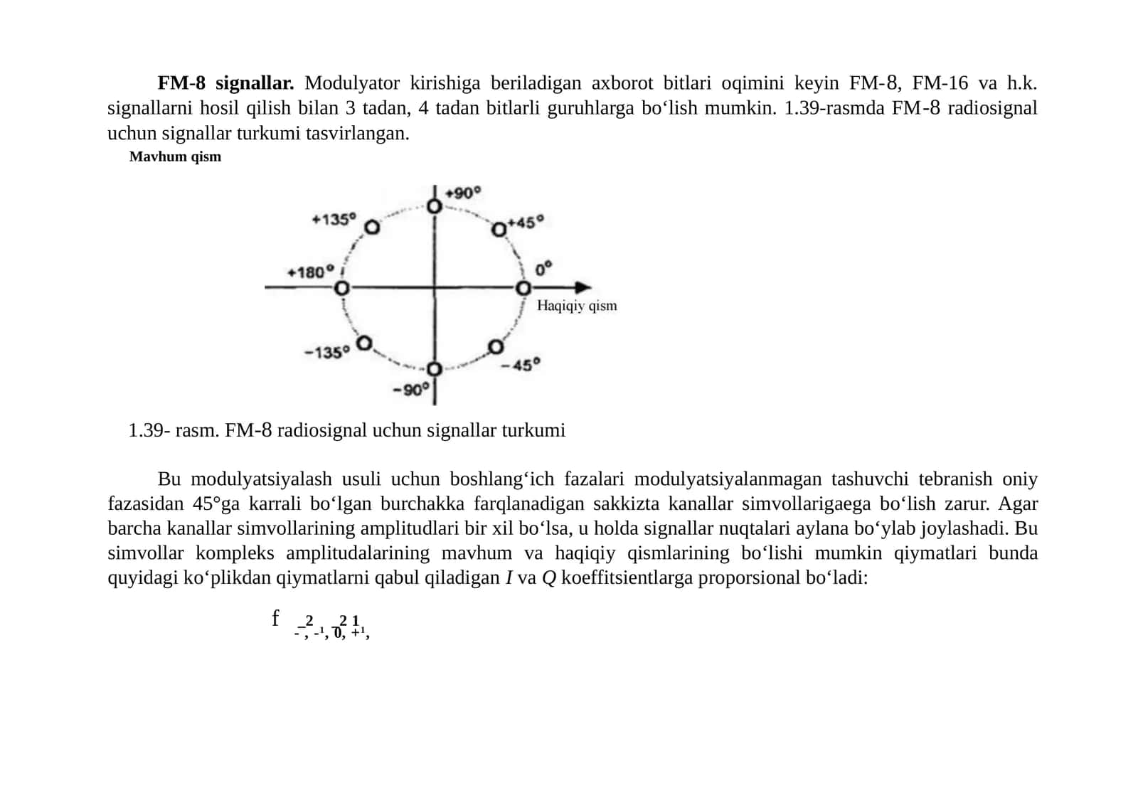FM-8 radiosignal uchun signallar turkumi