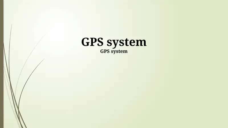 GPS system