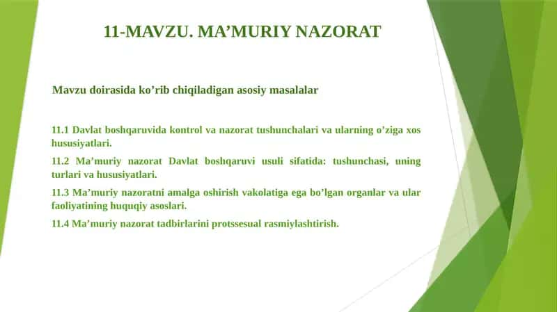 MA’MURIY NAZORAT