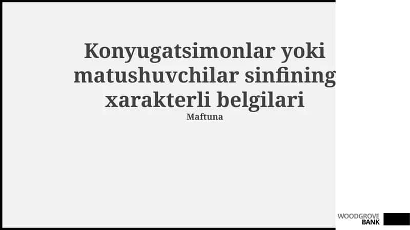 Konyugatsimonlar yoki matushuvchilar sinfining xarakterli belgilari